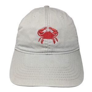 Crab Slideback Hat Gray One Size Embroidered Belted Cow Company 6 Panel